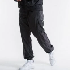 BOXRAW Men Walker Track Bottoms - Triple Black