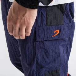 BOXRAW Men Clothing Walker Track Bottoms - Black/Navy/Orange