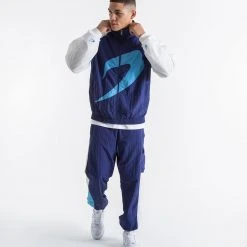 BOXRAW Men Walker Track Jacket - White/Navy Clothing
