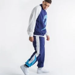 BOXRAW Men Walker Track Bottoms - White/Navy