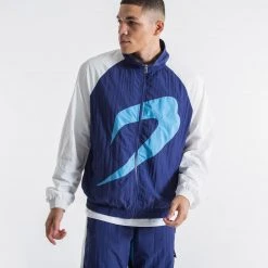 BOXRAW Men Walker Track Jacket - White/Navy Clothing