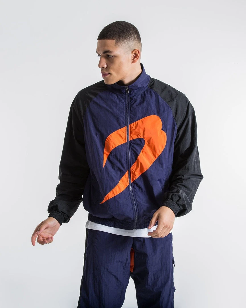 BOXRAW Men Walker Track Jacket - Black/Navy/Orange Clothing 5 BOXRAW Men Walker Track Jacket - Black/Navy/Orange Clothing