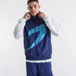 BOXRAW Men Walker Track Jacket - White/Navy Clothing