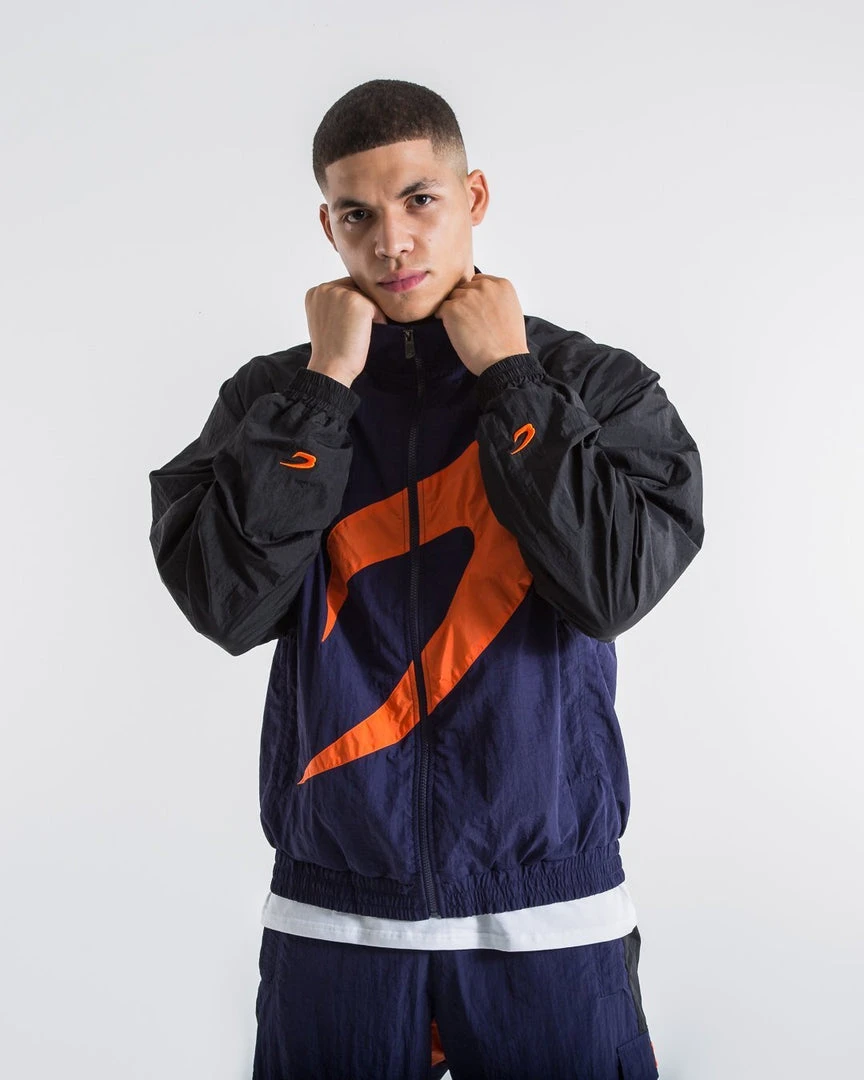 BOXRAW Men Walker Track Jacket - Black/Navy/Orange Clothing 4 BOXRAW Men Walker Track Jacket - Black/Navy/Orange Clothing