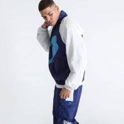 BOXRAW Men Walker Track Jacket - White/Navy Clothing
