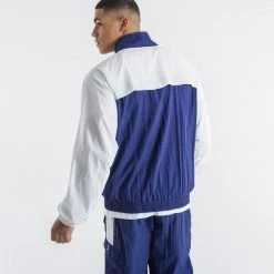 BOXRAW Men Walker Track Jacket - White/Navy Clothing