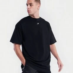 BOXRAW Men Oversized Strike T-Shirt - Black