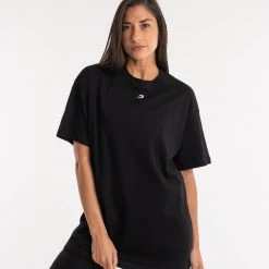 BOXRAW Women Oversized Strike T-Shirt - Black Clothing