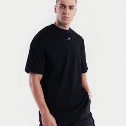 BOXRAW Men Oversized Strike T-Shirt - Black