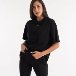 BOXRAW Women Oversized Strike T-Shirt - Black Clothing