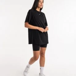 BOXRAW Women Oversized Strike T-Shirt - Black Clothing