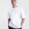 BOXRAW Men Oversized Strike T-Shirt - White Clothing
