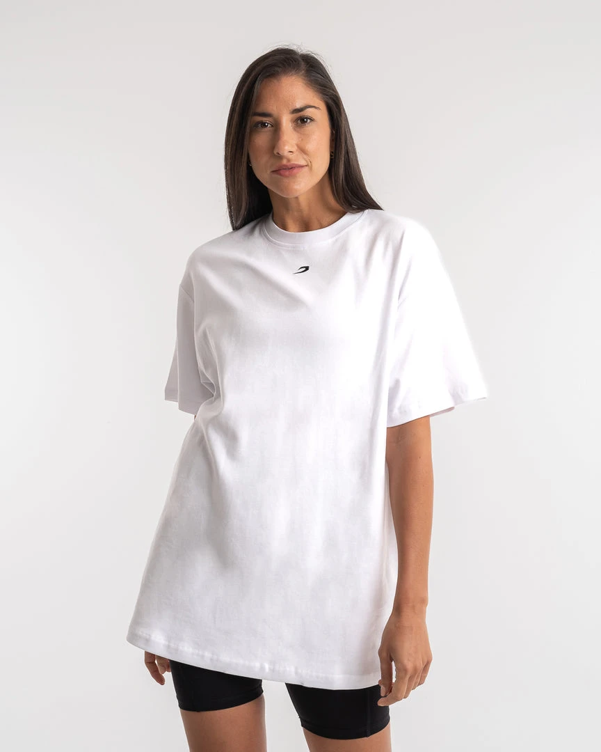 BOXRAW Women Oversized Strike T-Shirt - White Clothing 1 BOXRAW Women Oversized Strike T-Shirt - White Clothing