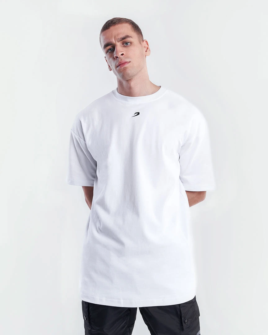 BOXRAW Men Oversized Strike T-Shirt - White Clothing 4 BOXRAW Men Oversized Strike T-Shirt - White Clothing