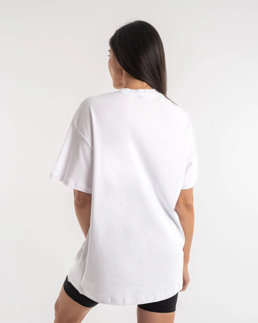 BOXRAW Women Oversized Strike T-Shirt - White Clothing 4 BOXRAW Women Oversized Strike T-Shirt - White Clothing