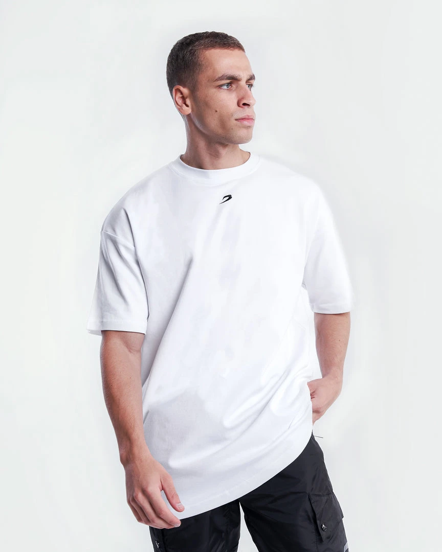 BOXRAW Men Oversized Strike T-Shirt - White Clothing 6 BOXRAW Men Oversized Strike T-Shirt - White Clothing