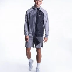 BOXRAW Men New Releases Ramos Windbreaker Jacket - Charcoal 19 BOXRAW Men New Releases Ramos Windbreaker Jacket - Charcoal