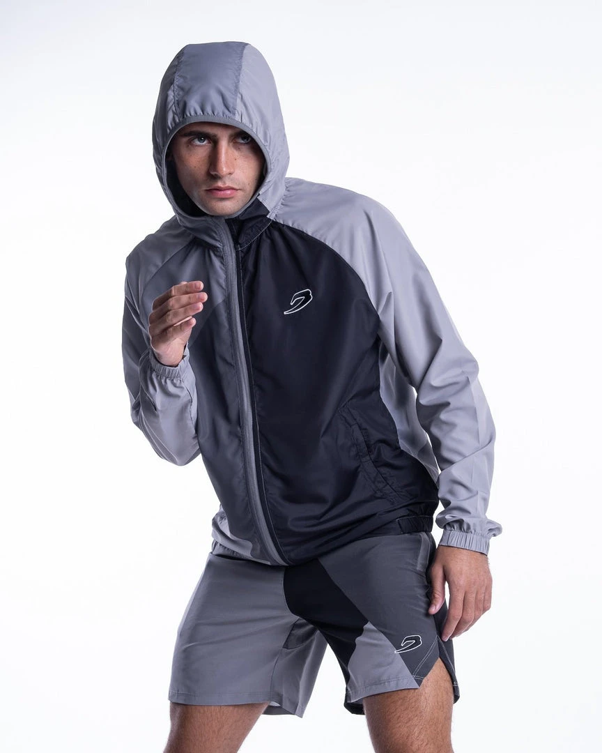 BOXRAW Men New Releases Ramos Windbreaker Jacket - Charcoal 3 BOXRAW Men New Releases Ramos Windbreaker Jacket - Charcoal