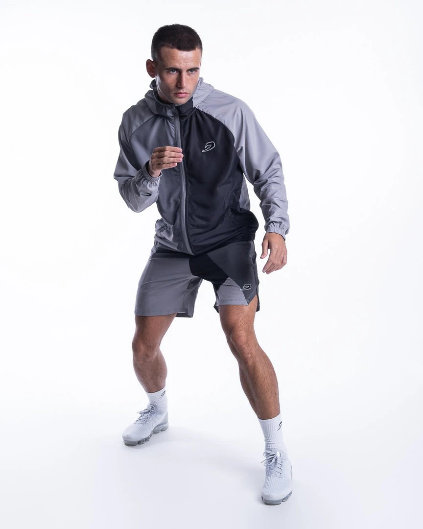 BOXRAW Men New Releases Ramos Windbreaker Jacket - Charcoal 2 BOXRAW Men New Releases Ramos Windbreaker Jacket - Charcoal