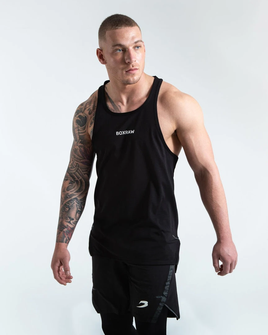 BOXRAW Men SMRT-TEC Stringer Tank - Black Clothing 3 BOXRAW Men SMRT-TEC Stringer Tank - Black Clothing