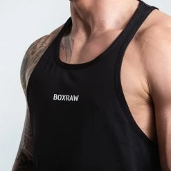 BOXRAW Men SMRT-TEC Stringer Tank - Black Clothing 13 BOXRAW Men SMRT-TEC Stringer Tank - Black Clothing
