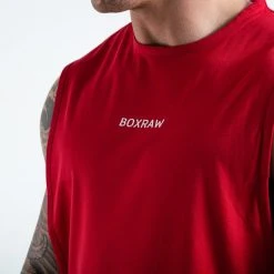 BOXRAW Men Clothing SMRT-TEC Muscle Tank - Red 14 BOXRAW Men Clothing SMRT-TEC Muscle Tank - Red