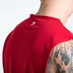 BOXRAW Men Clothing SMRT-TEC Muscle Tank - Red 15 BOXRAW Men Clothing SMRT-TEC Muscle Tank - Red