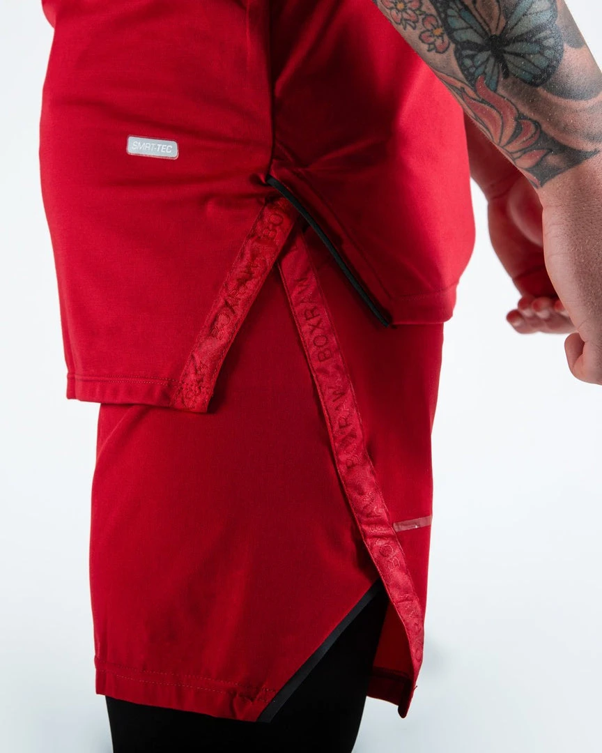 BOXRAW Men Clothing SMRT-TEC Muscle Tank - Red 6 BOXRAW Men Clothing SMRT-TEC Muscle Tank - Red