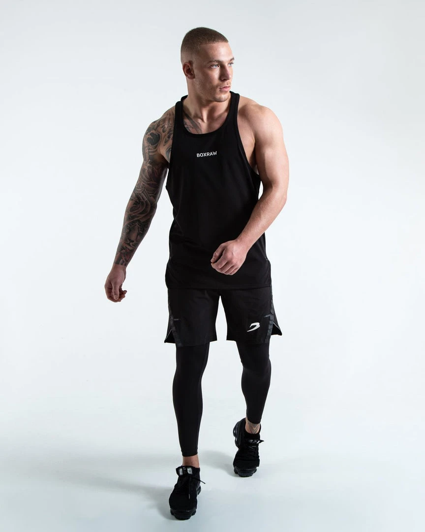 BOXRAW Men SMRT-TEC Stringer Tank - Black Clothing 7 BOXRAW Men SMRT-TEC Stringer Tank - Black Clothing