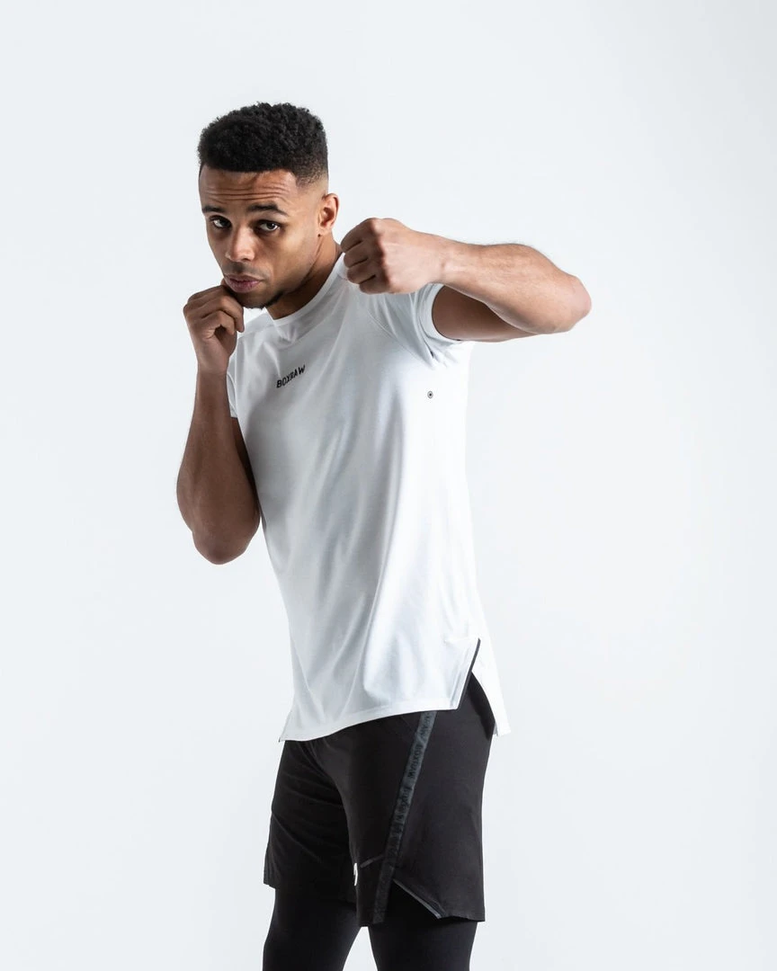 BOXRAW Men Clothing SMRT-TEC T-Shirt - White 3 BOXRAW Men Clothing SMRT-TEC T-Shirt - White