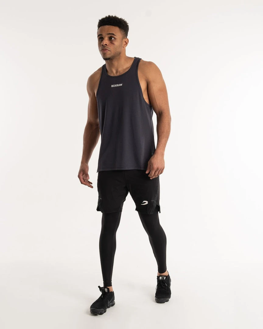 BOXRAW Men Clothing SMRT-TEC Stringer Tank - Charcoal 2 BOXRAW Men Clothing SMRT-TEC Stringer Tank - Charcoal