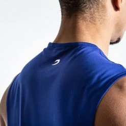 BOXRAW Men SMRT-TEC Muscle Tank - Blue Clothing 16 BOXRAW Men SMRT-TEC Muscle Tank - Blue Clothing