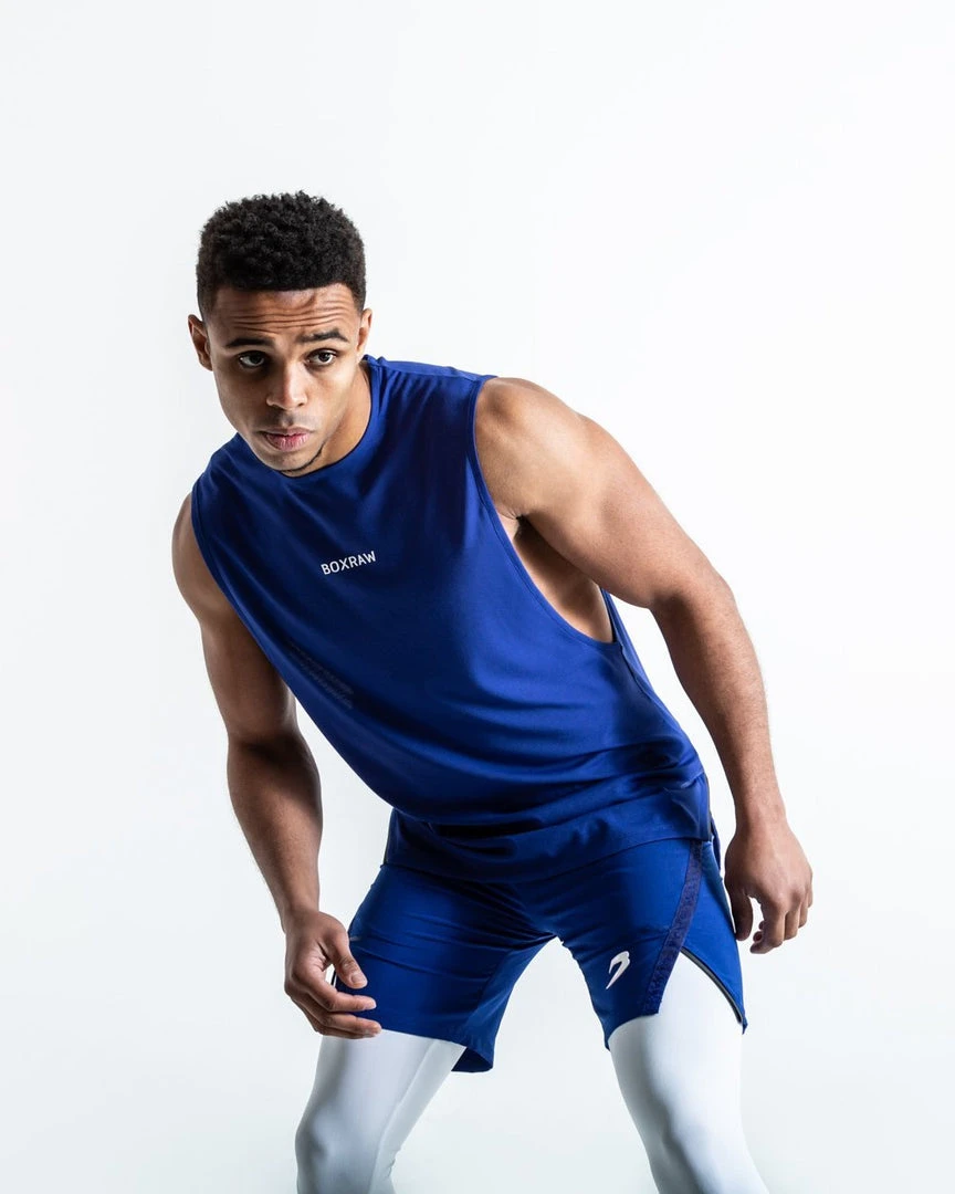 BOXRAW Men SMRT-TEC Muscle Tank - Blue Clothing 3 BOXRAW Men SMRT-TEC Muscle Tank - Blue Clothing