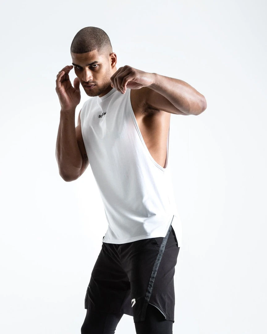 BOXRAW Men Boxing Essentials SMRT-TEC Muscle Tank - White 3 BOXRAW Men Boxing Essentials SMRT-TEC Muscle Tank - White