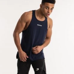 BOXRAW Men SMRT-TEC Stringer Tank - Navy Clothing