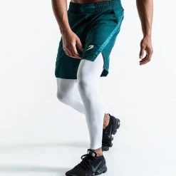 BOXRAW Men Pep Shorts (2-In-1 Training Tights) - Green/White Clothing
