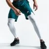 BOXRAW Men Pep Shorts (2-In-1 Training Tights) - Green/White Clothing