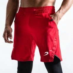 BOXRAW Men Best Sellers Pep Shorts (2-In-1 Training Tights) - Red/Black 15 BOXRAW Men Best Sellers Pep Shorts (2-In-1 Training Tights) - Red/Black