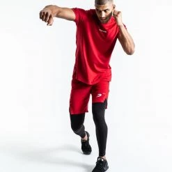 BOXRAW Men Best Sellers Pep Shorts (2-In-1 Training Tights) - Red/Black 16 BOXRAW Men Best Sellers Pep Shorts (2-In-1 Training Tights) - Red/Black
