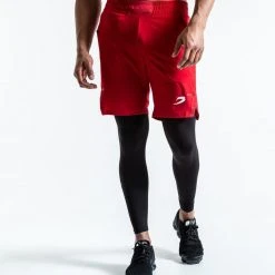 BOXRAW Men Best Sellers Pep Shorts (2-In-1 Training Tights) - Red/Black