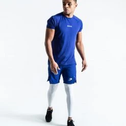 BOXRAW Men Pep Shorts (2-In-1 Training Tights) - Blue/White 16 BOXRAW Men Pep Shorts (2-In-1 Training Tights) - Blue/White