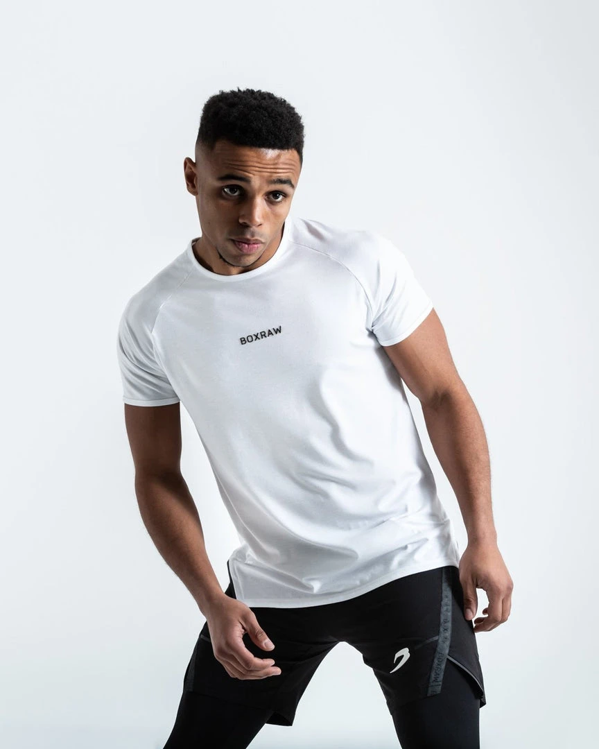 BOXRAW Men Clothing SMRT-TEC T-Shirt - White 1 BOXRAW Men Clothing SMRT-TEC T-Shirt - White