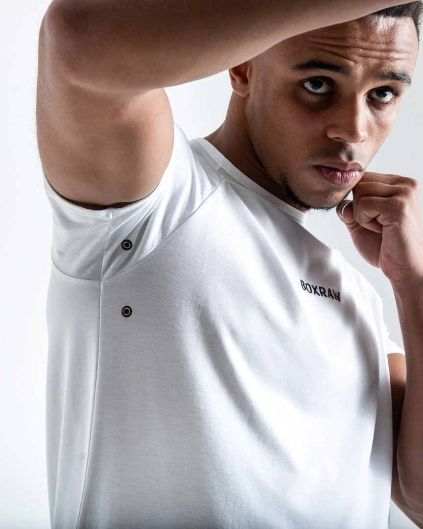 BOXRAW Men Clothing SMRT-TEC T-Shirt - White 5 BOXRAW Men Clothing SMRT-TEC T-Shirt - White