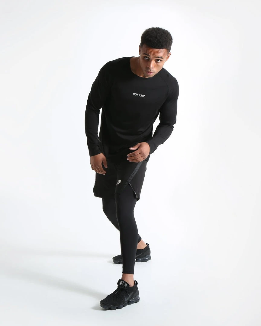 BOXRAW Men SMRT-TEC Long Sleeve T-Shirt - Black Boxing Essentials 2 BOXRAW Men SMRT-TEC Long Sleeve T-Shirt - Black Boxing Essentials