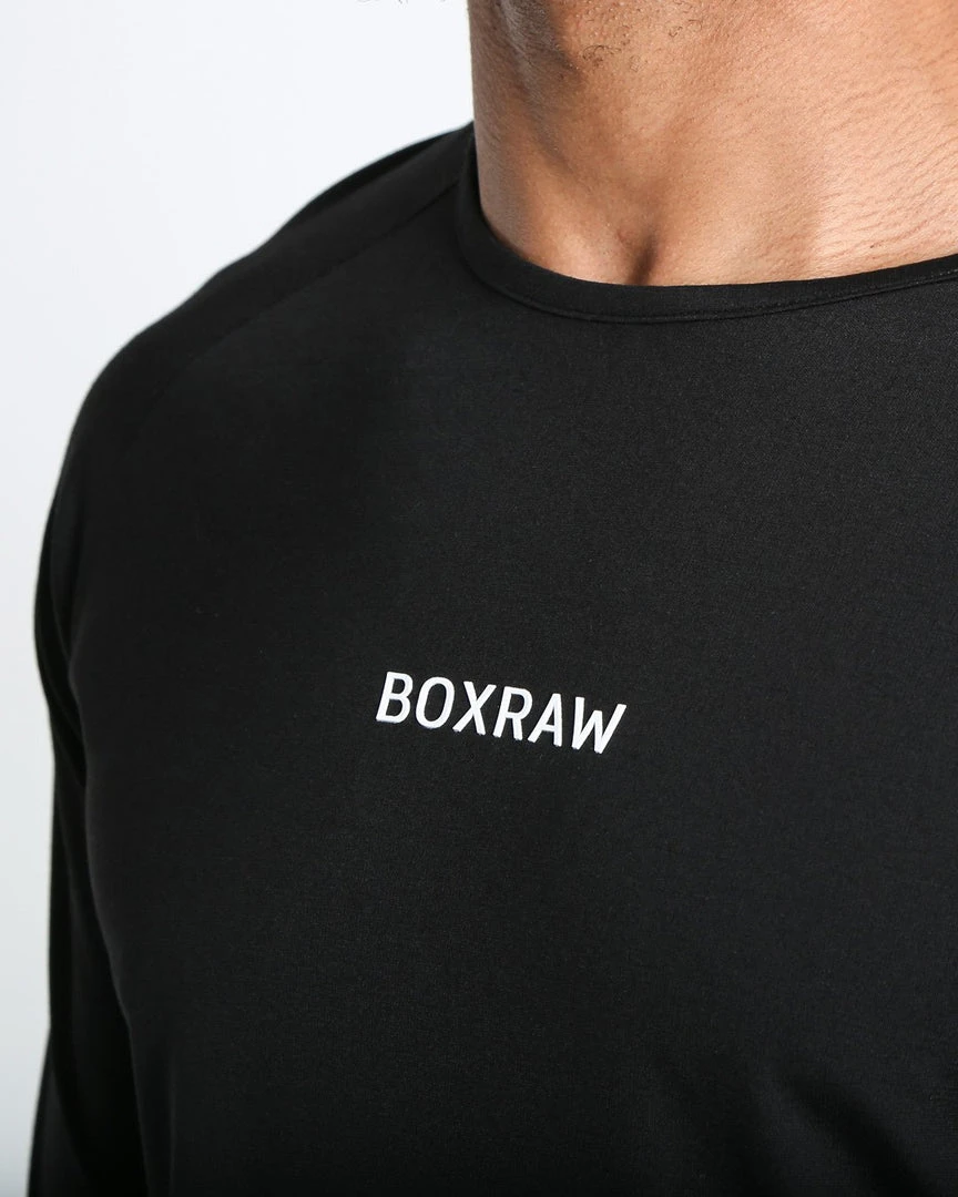 BOXRAW Men SMRT-TEC Long Sleeve T-Shirt - Black Boxing Essentials 5 BOXRAW Men SMRT-TEC Long Sleeve T-Shirt - Black Boxing Essentials