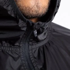 BOXRAW Men Sanchez Windbreaker Jacket - Black