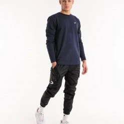 BOXRAW Men Strike Long Sleeve T-Shirt - Navy Clothing