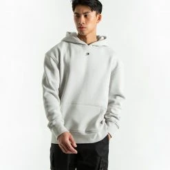 BOXRAW Men Strike Logo Hoodie - Grey Stone