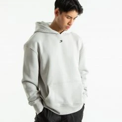 BOXRAW Men Strike Logo Hoodie - Grey Stone