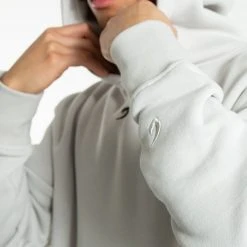 BOXRAW Men Strike Logo Hoodie - Grey Stone